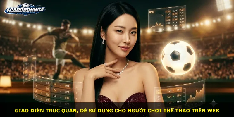 Giao diện trực quan, dễ sử dụng cho người chơi thể thao trên web