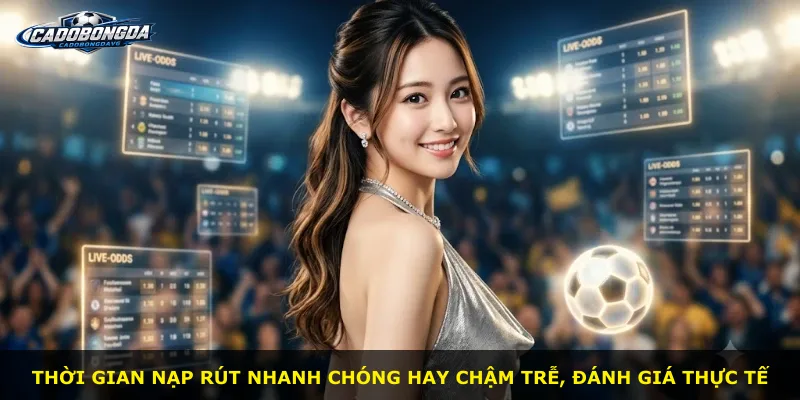 Thời gian nạp rút nhanh chóng hay chậm trễ, đánh giá thực tế